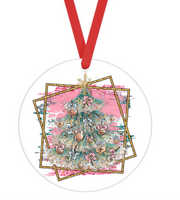 Pink Theme - Christmas Ornament -  UV DTF Decals