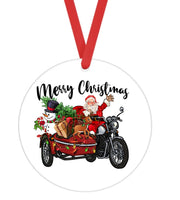 Merry Christmas Biker - Christmas Ornament -  UV DTF Decals