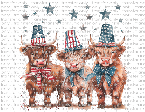 Patriotic Cows - Waterslide, Sublimation Transfers