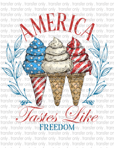 America Tastes Like Freedom - Waterslide, Sublimation Transfers