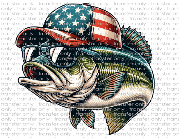 Patriotic Fish - Waterslide, Sublimation Transfers