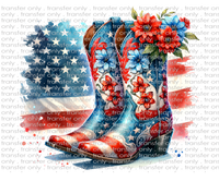 Patriotic Boots - Waterslide, Sublimation Transfers