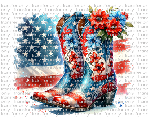 Patriotic Boots - Waterslide, Sublimation Transfers