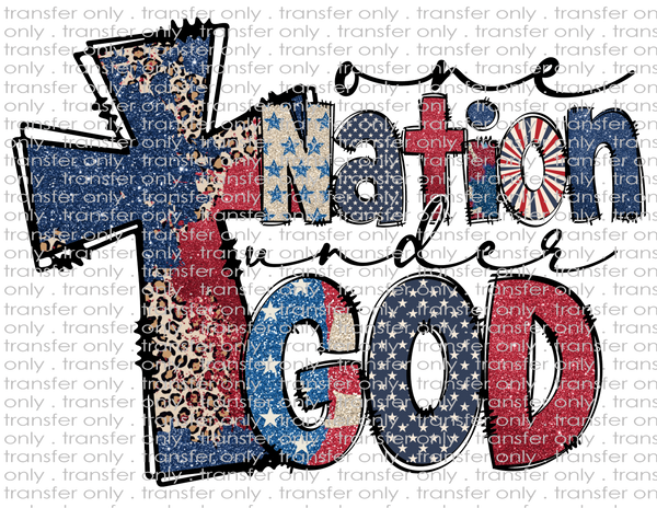 One Nation Under God - Waterslide, Sublimation Transfers