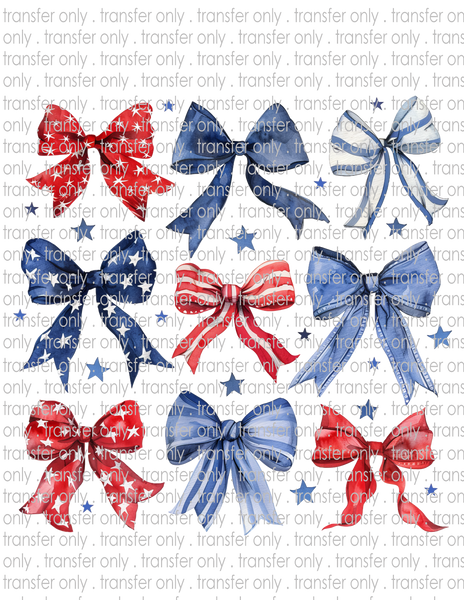 Patriotic Bows - Waterslide, Sublimation Transfers