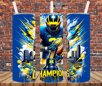 Pro Team Football - Tumbler Wrap - Sublimation Transfers 2023