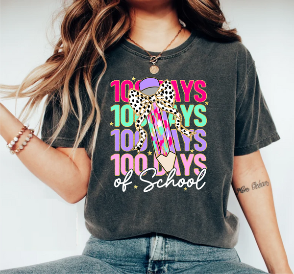 100 Days of School DTF Transfer Sticky Fingers Vinyl & Transfers