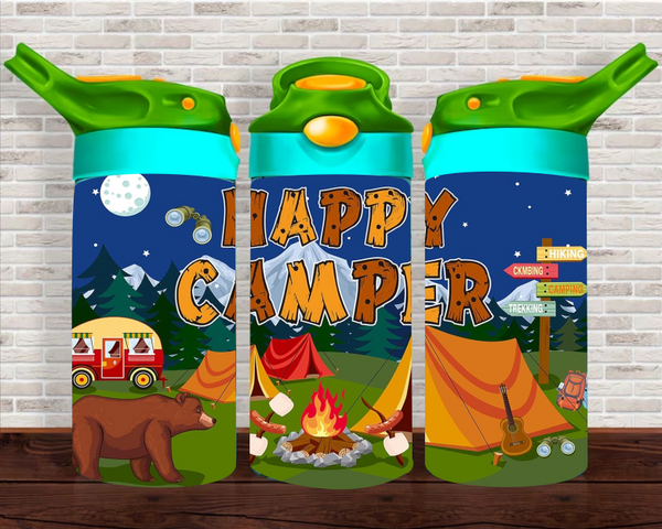 Happy Camper - 12 oz Tumbler Wrap Sublimation Transfers