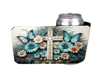 Cross & Teal Butterflies - Slap Wrap - Sublimation Transfers