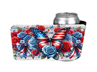 Patriotic Floral Butterfly - Slap Wrap - Sublimation Transfers