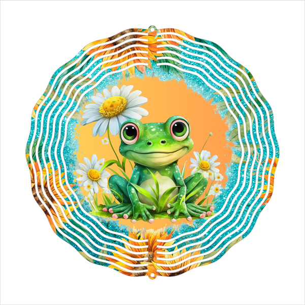 Adorable Frog - Wind Spinner - Sublimation Transfers