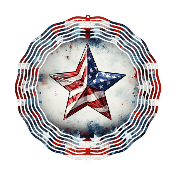 American Star - Wind Spinner - Sublimation Transfers