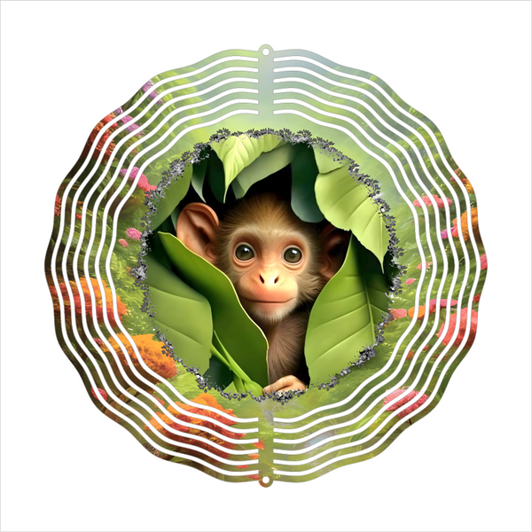 Baby Monkey - Wind Spinner - Sublimation Transfers