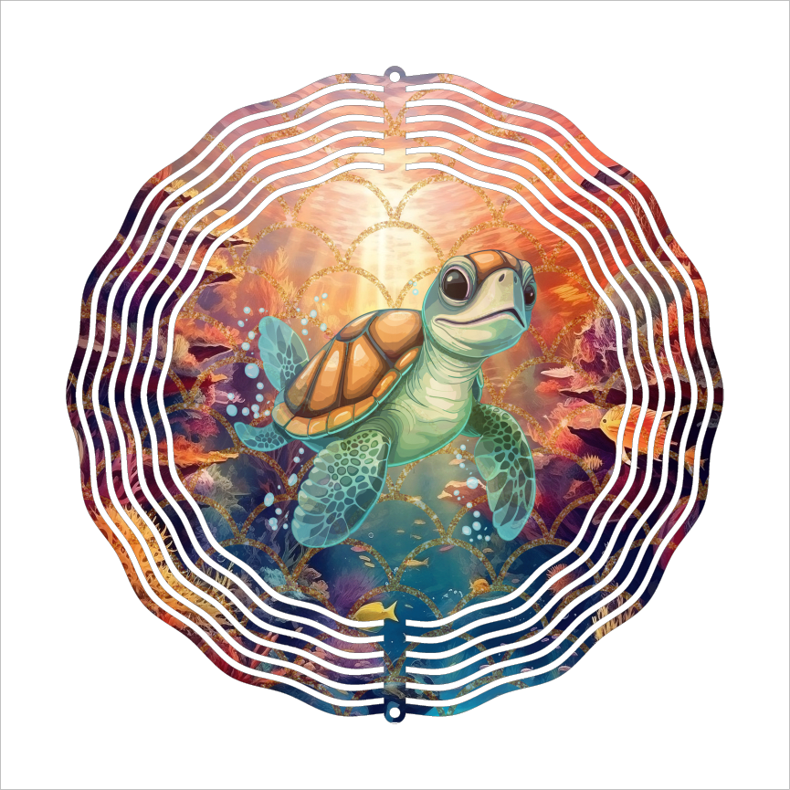 Baby Sea Turtle - Wind Spinner - Sublimation Transfers – Sticky Fingers ...