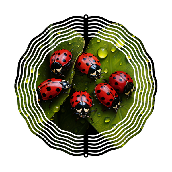 Ladybugs - Wind Spinner - Sublimation Transfers