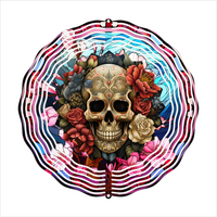 Floral Skull - Wind Spinner - Sublimation Transfers