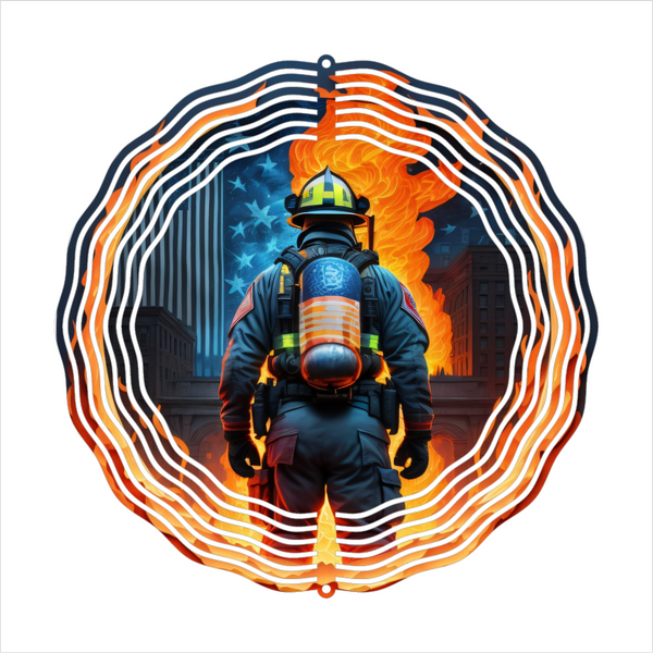 Firefighter - Wind Spinner - Sublimation Transfers