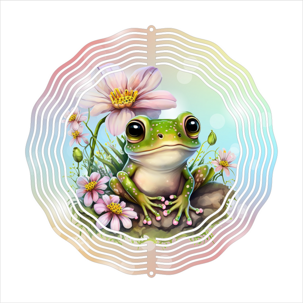 Adorable Frog - Wind Spinner - Sublimation Transfers