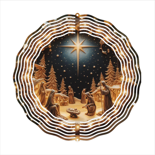 Nativity Scene - Wind Spinner - Sublimation Transfers