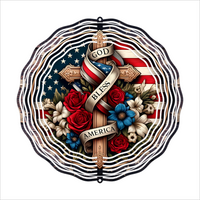 God Bless America - Wind Spinner - Sublimation Transfers