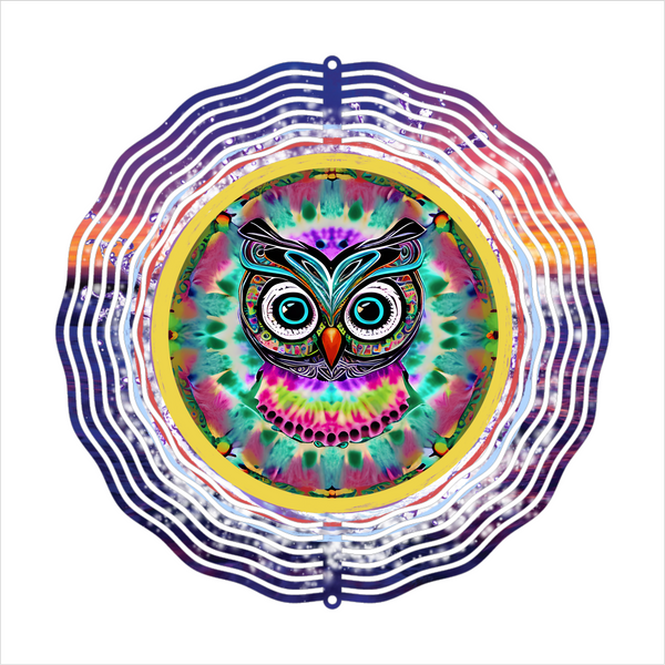 Colorful Owl - Wind Spinner - Sublimation Transfers