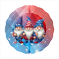 Patriotic Gnomes - Wind Spinner - Sublimation Transfers