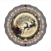 Santa's Sleigh - Wind Spinner - Sublimation Transfers