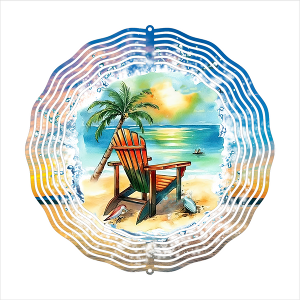 Chair By The Sea - Wind Spinner - Sublimation Transfers