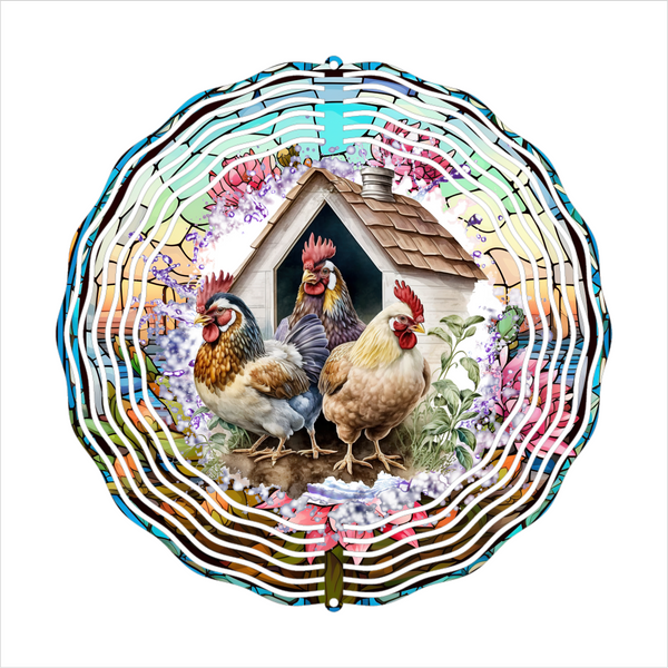 Country Chickens - Wind Spinner - Sublimation Transfers