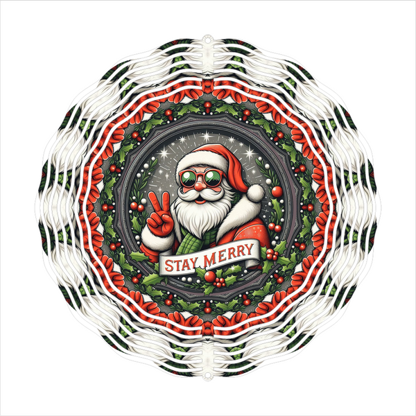 Stay Merry - Wind Spinner - Sublimation Transfers