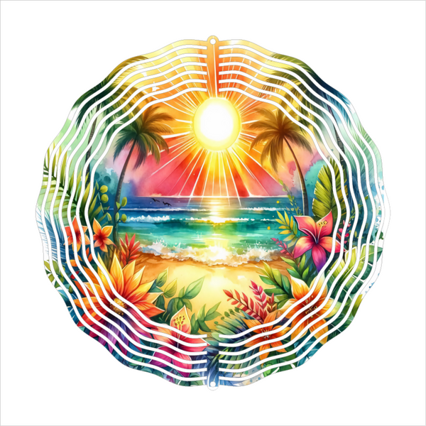 Tropical Paradise - Wind Spinner - Sublimation Transfers