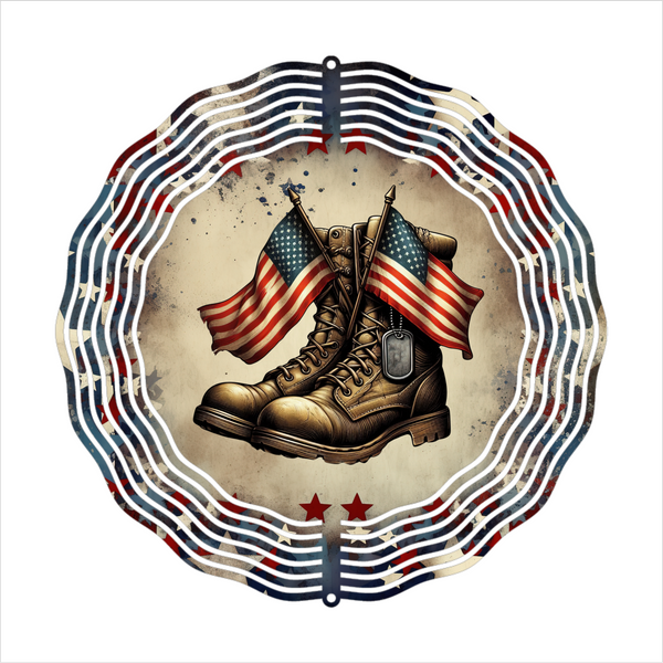 Military Boots - Wind Spinner - Sublimation Transfers