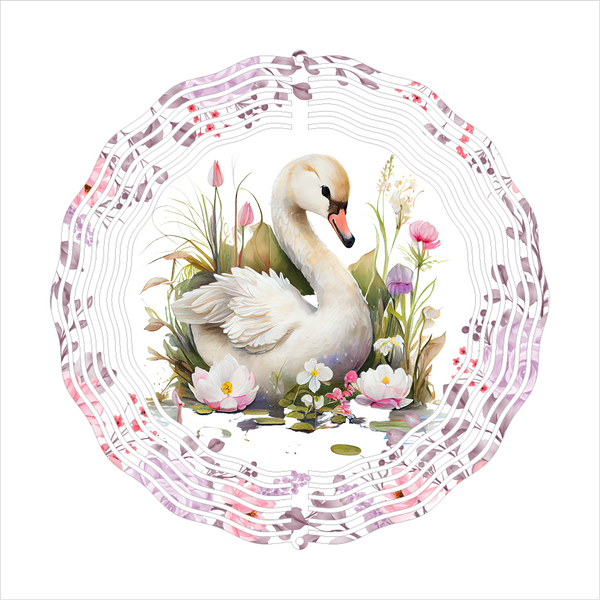 Swan - Wind Spinner - Sublimation Transfers