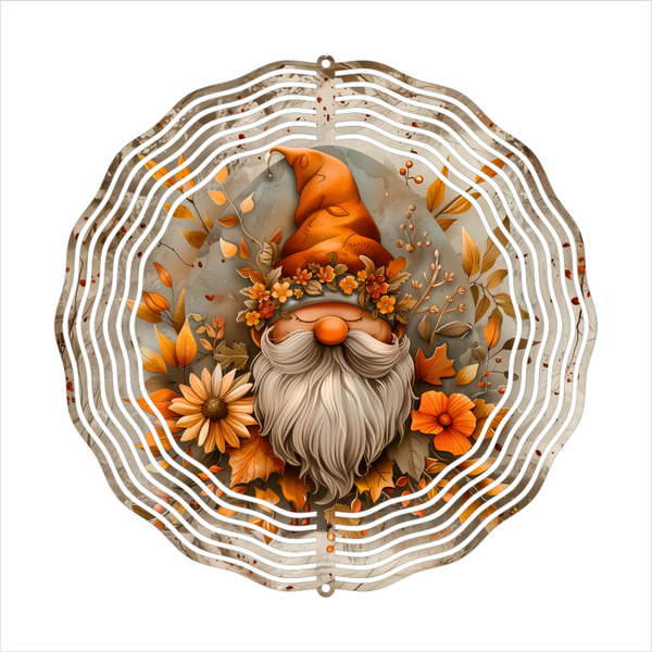 Autumn Gnome - Wind Spinner - Sublimation Transfers