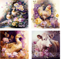 Victorian Farm Animals - Square Sublimation Sheet