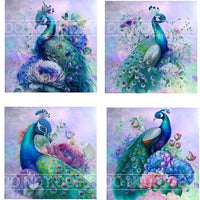 Vintage Peacocks - Square Sublimation Sheet