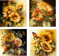 Vintage Sunflowers - Square Sublimation Sheet