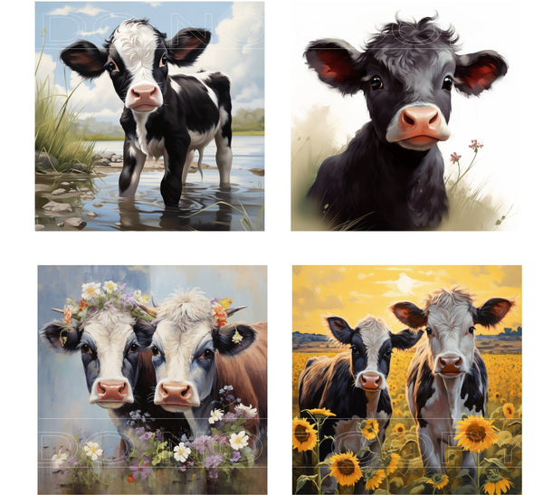 Country Cows - Square Sublimation Sheet