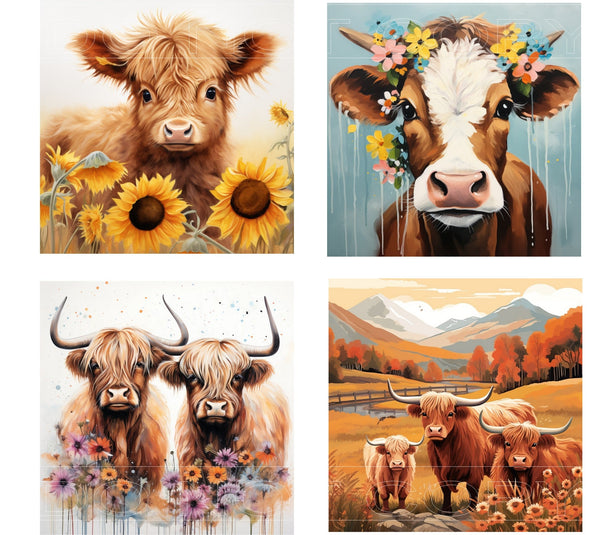 Country Cows - Square Sublimation Sheet