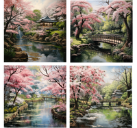 Japanese Sakura Sheet - for Square Coasters