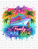 Family Cruise 2024 - Waterslide, Sublimation Transfers