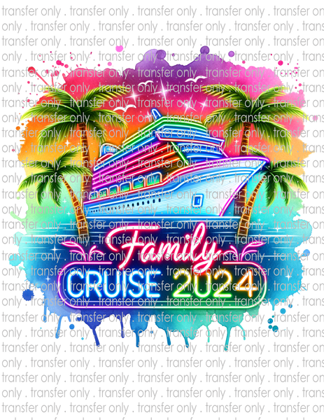 Family Cruise 2024 - Waterslide, Sublimation Transfers