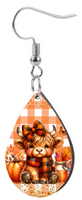 Fall Country Cow - Teardrop Template Transfer