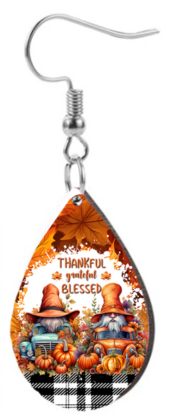 Thankful Grateful Blessed - Teardrop Template Transfer