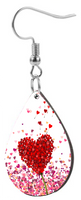 Glitter Effect Heart - Teardrop Template Transfer