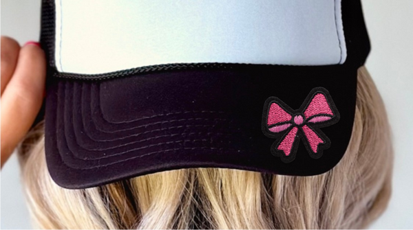 Bow - Trucker Hat Element - Faux Embroidery