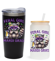 Feral Girl Mardi Gras -  UV DTF Decals