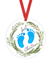 Baby's 1st Christmas - Christmas Ornament -  UV DTF Decals