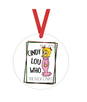 Cindy Lou Who The Fuck Cares - Bad Christmas - Christmas Ornament -  UV DTF Decals