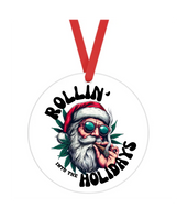 Rolling Into The Holidays - Bad Christmas - Christmas Ornament -  UV DTF Decals